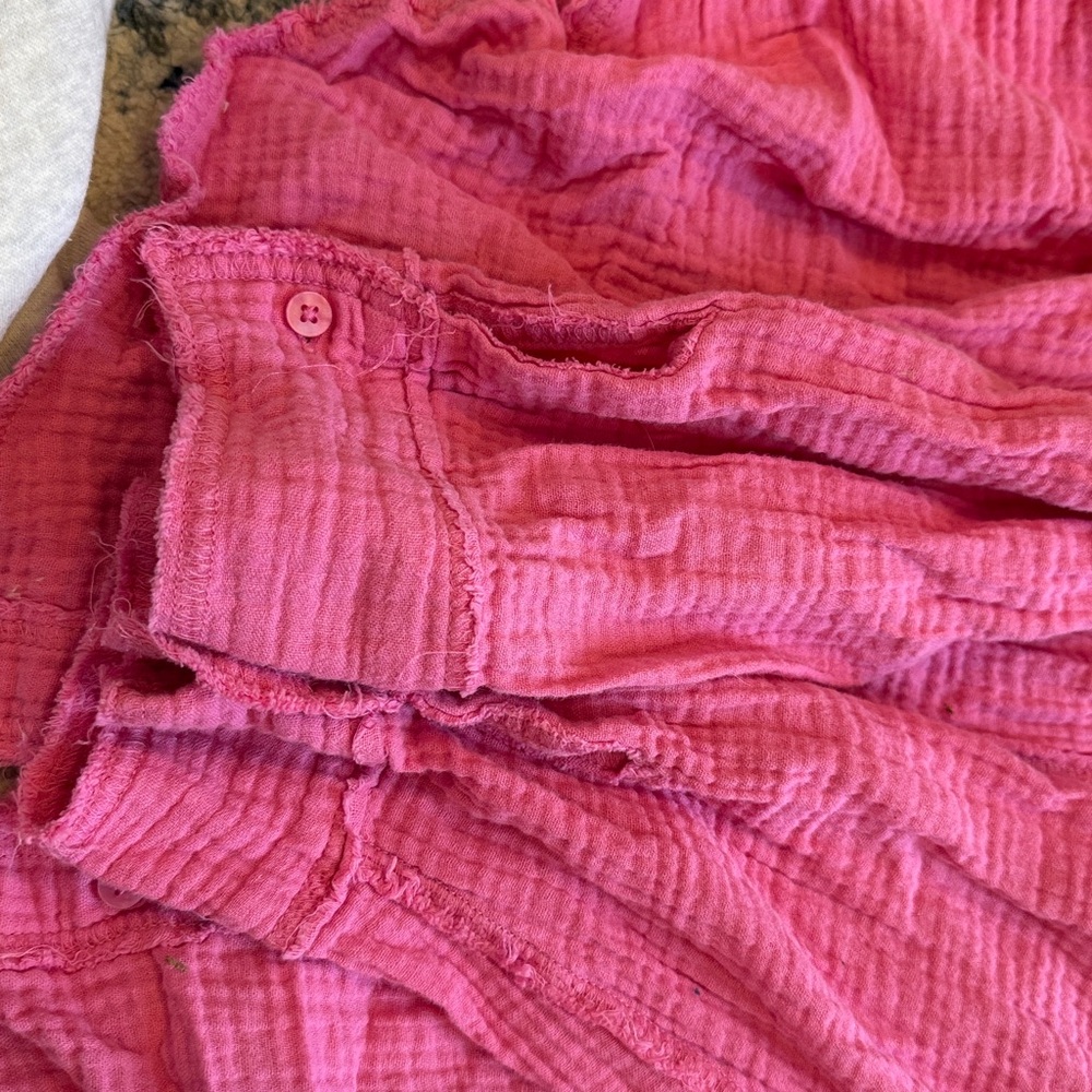 Aerie Vibrant Pink Textured Fabric - Picture 5 of 5